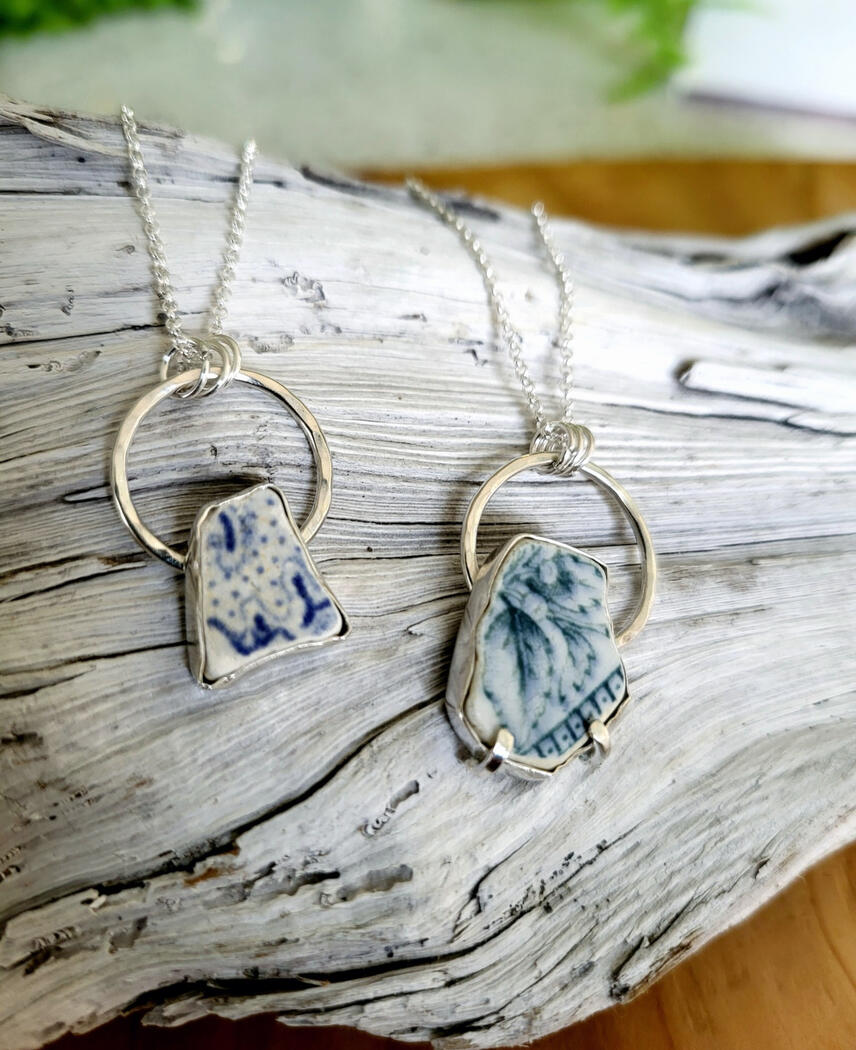 Sea Pottery Pendants